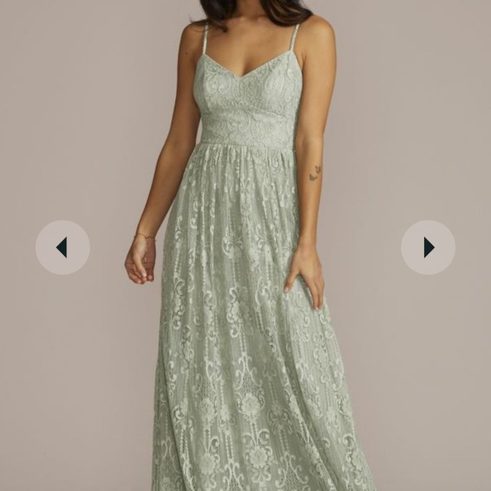 David's Bridal Lace Bridesmaid Dress- NEW WITH TAGS